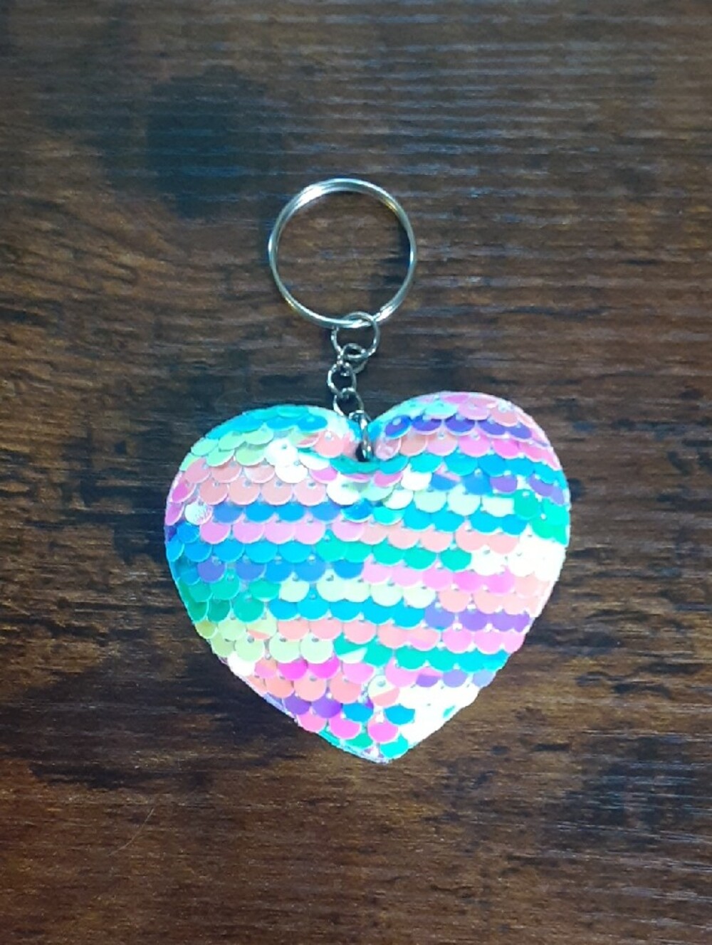 Pick 1 Sequin Heart Keychain - Picture 5 of 9